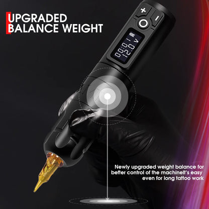 Complete Wireless Tattoo Kit with Pen, Cartridges and Battery