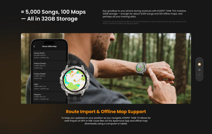 Men’s Stainless Steel Smartwatch with Offline Maps