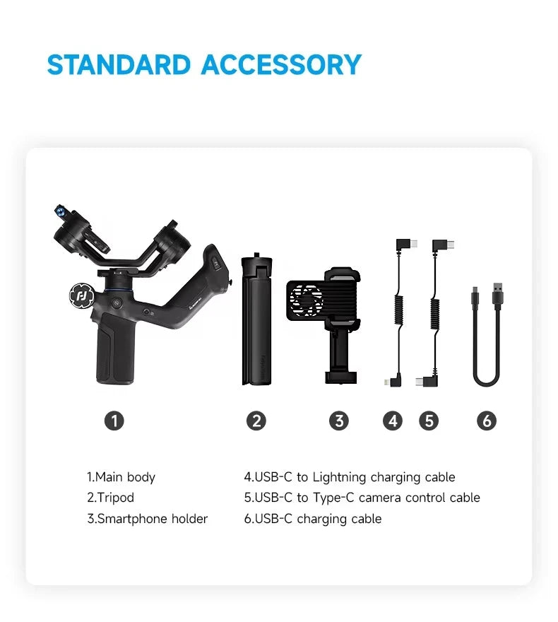Compact Mini 3 Gimbal with Smooth Stabilization