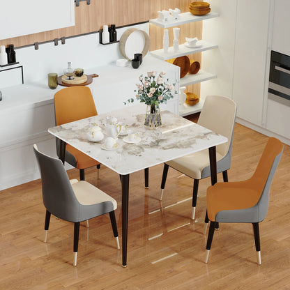 Rectangular Dining Table White Emerald Sintered Stone Top