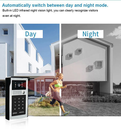 Smart WiFi Video Doorbell 1080p RFID Keypad 32GB