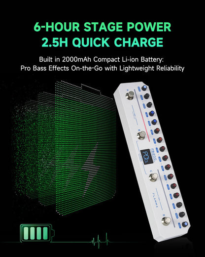 Intelligent Bass Pedal with 40 Presets and 10 Cab Simulations