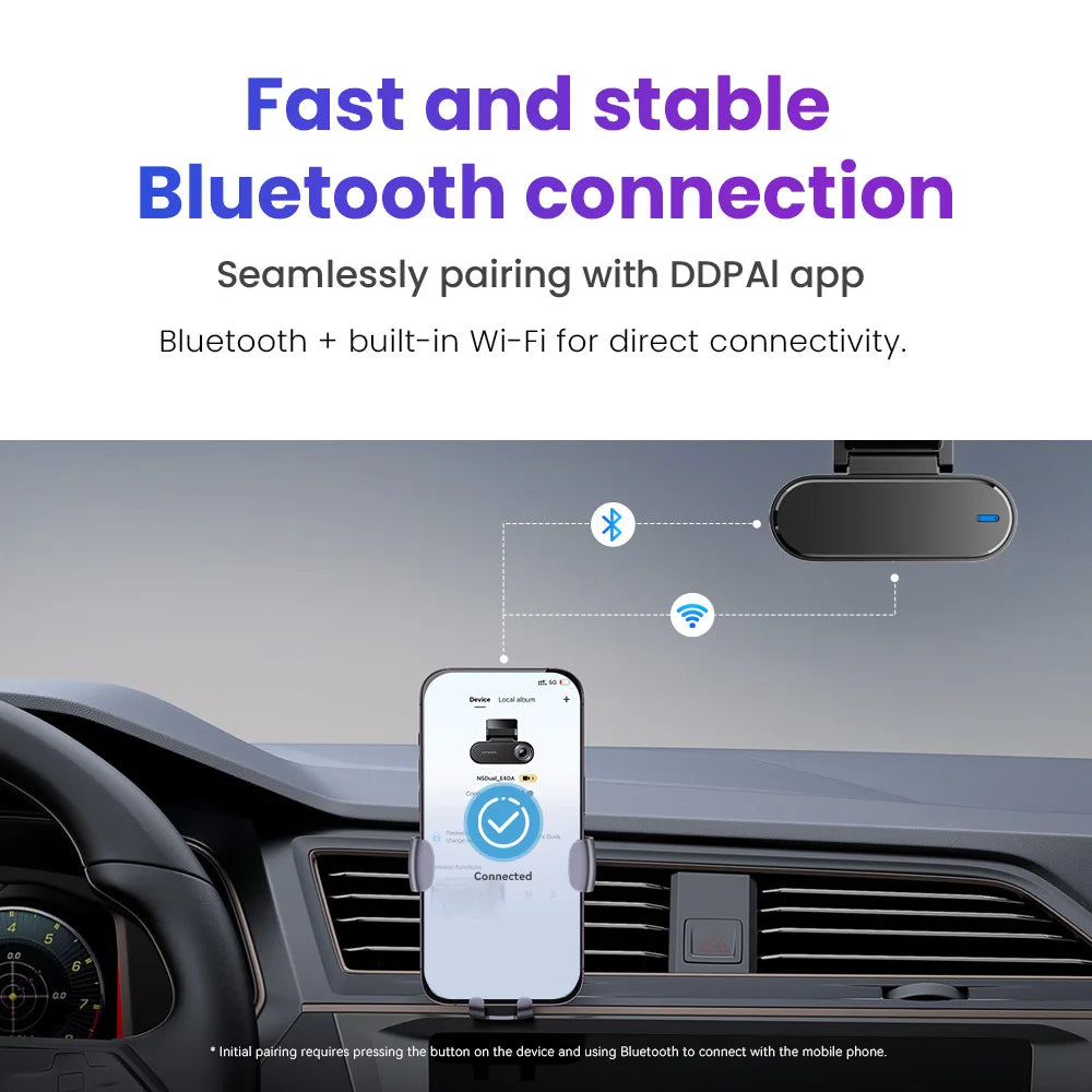 4K Dual Dash Cam Front Rear Camera GPS ADAS