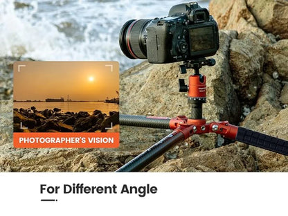 Portable Carbon Fiber Tripod for DSLR and Mirrorless Cameras Orange