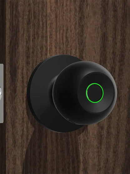 Black Smart Knob Door Lock with App Control