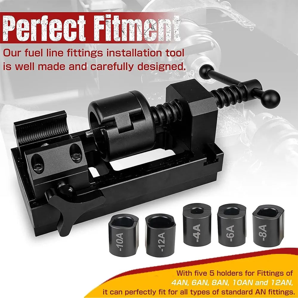 Fuel Line Fitting Installation Tool Kit 4AN-12AN