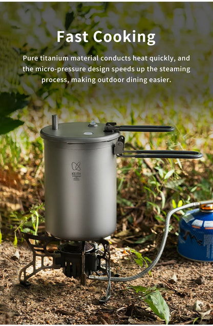 Titanium High-Altitude Outdoor Pressure Cooker Pot
