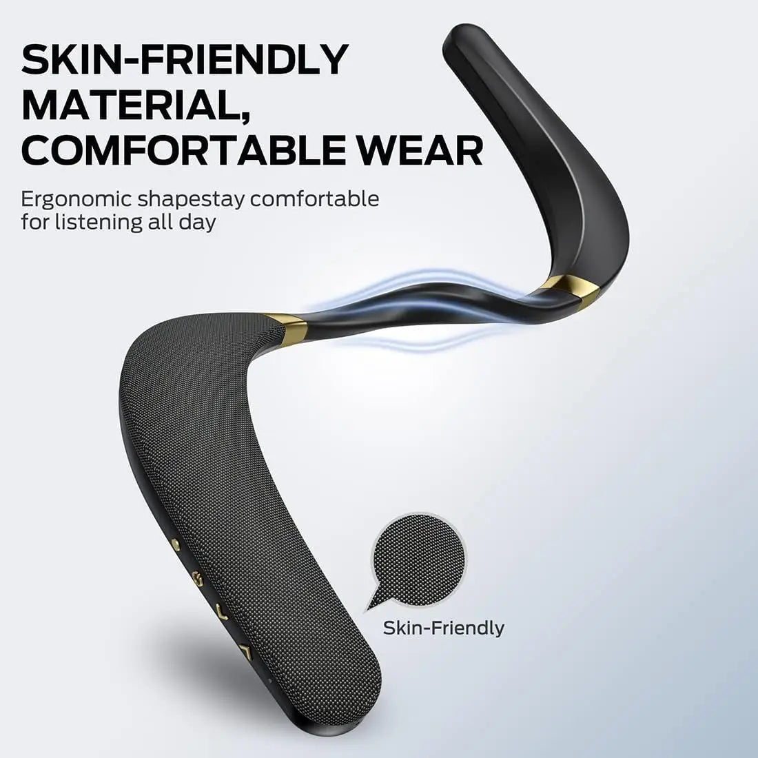 IPX7 Waterproof Wearable Bluetooth Neckband Speaker