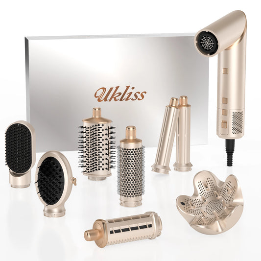 8in1 Hot Air Hair Dryer Brush Auto Curler