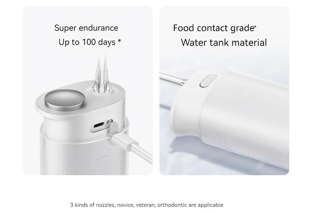Portable Electric Water Flosser 200ml with 4 Cleaning Modes