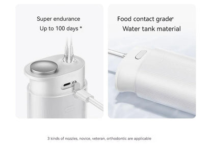 Portable Electric Water Flosser 200ml with 4 Cleaning Modes