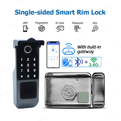 Smart Outdoor Gate Lock Fingerprint WiFi RFID Keyless