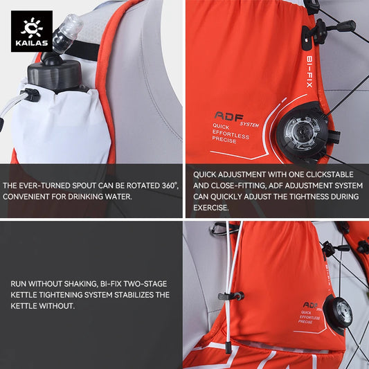 Lightweight 8L Trail Running Vest Pack Grey