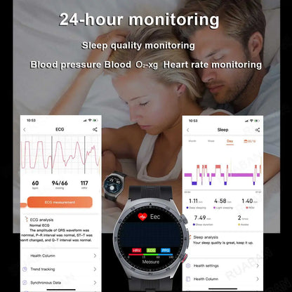 Men’s Black Smart Watch Blood Pressure & Fitness