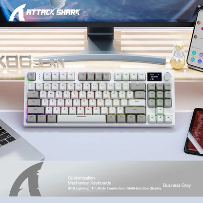 Wireless Mechanical Keyboard with Metal Knob and RGB Backlight