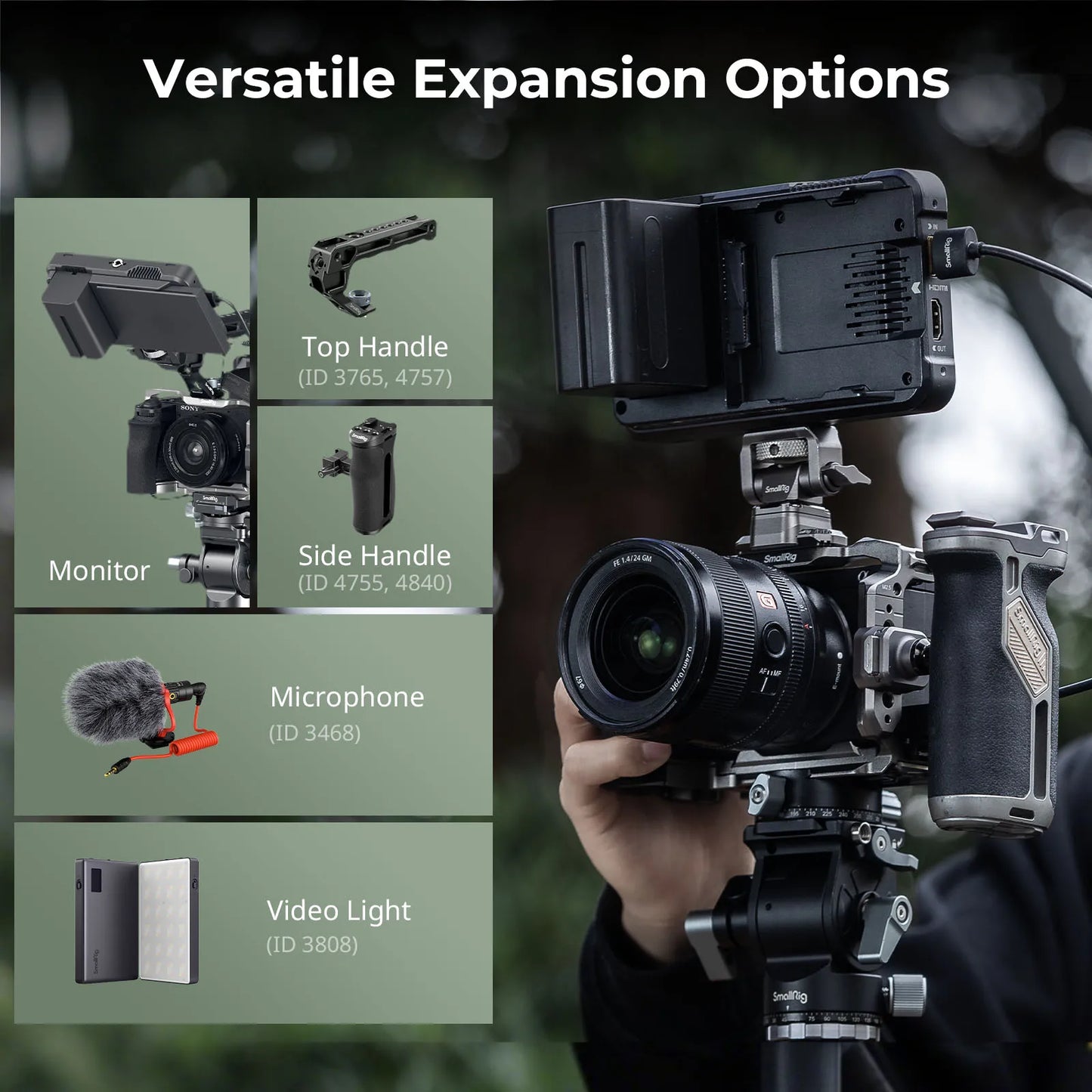Camera Cage with Grip and Arca Plate for Sony A6700