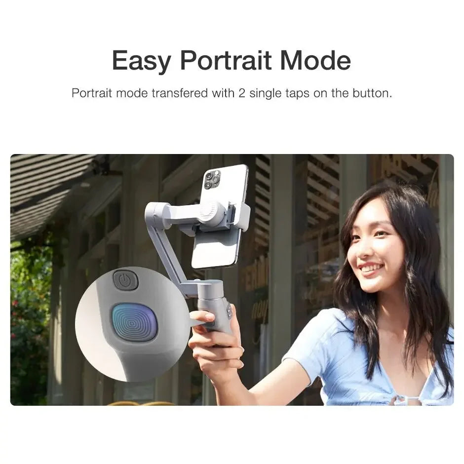 3 Axis Smartphone Gimbal Stabilizer with Built In Fill Light