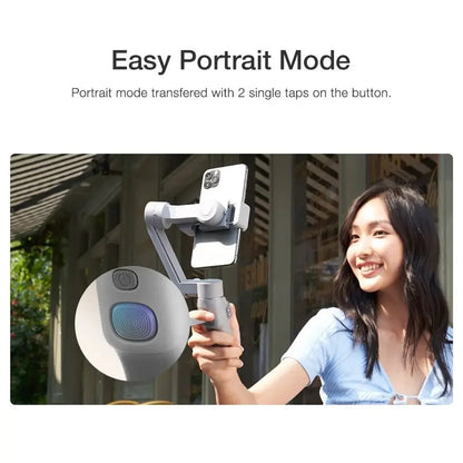 3 Axis Smartphone Gimbal Stabilizer with Built In Fill Light