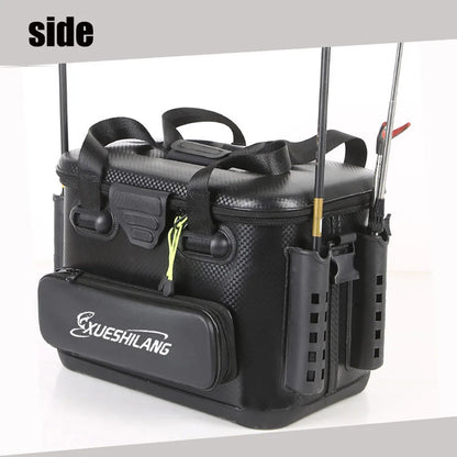 Small Waterproof Black Fishing Bag for Rods and Bait