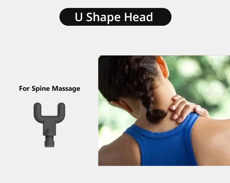 Silver Handheld Massage Gun with Multiple Speed Settings