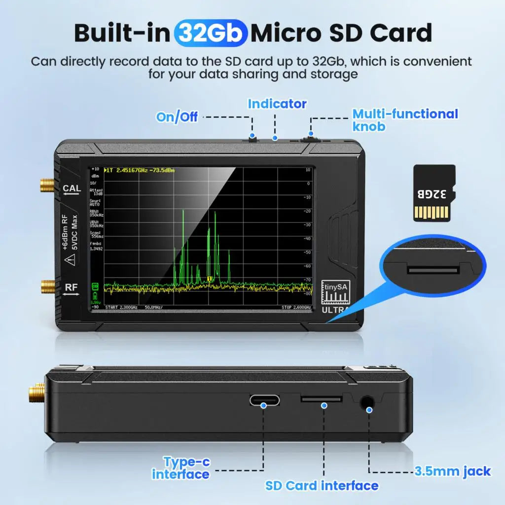Handheld Spectrum Analyzer 5.3GHz with 4 Inch Screen