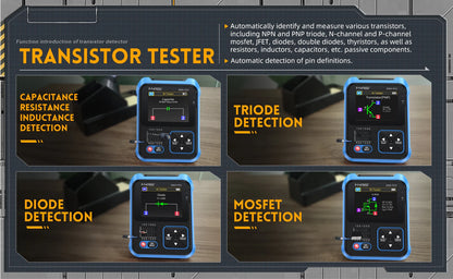 Portable Digital Oscilloscope with Transistor Tester and Signal Source