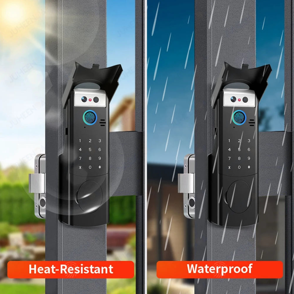 Smart Face Recognition Waterproof Door Lock with Video Intercom