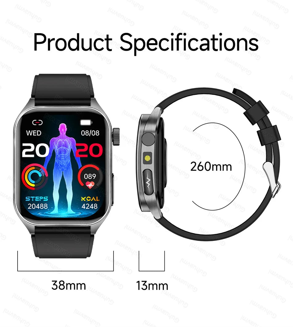 Blue Laser Therapy ECG Health Smartwatch