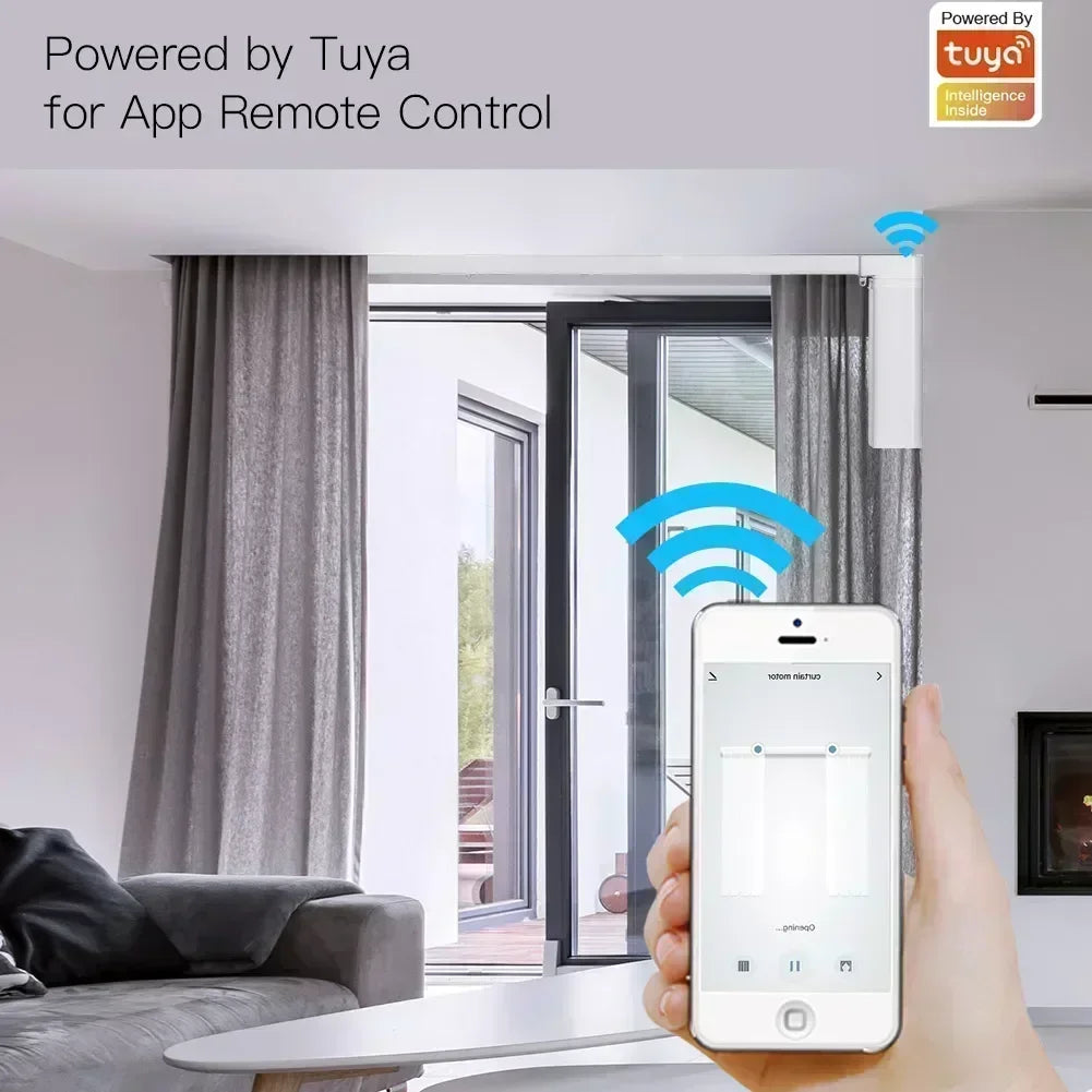 Motorised WiFi Curtain Track 2.1m Voice and App Control
