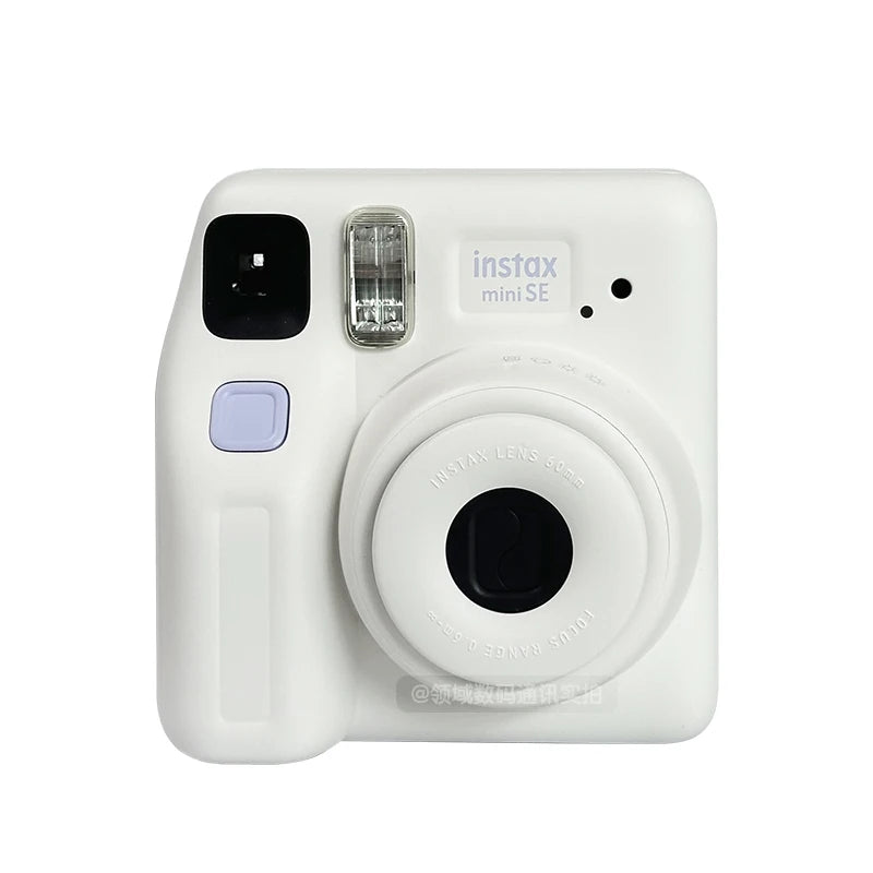 White Instant Film Camera Auto Focus with Wrist Strap