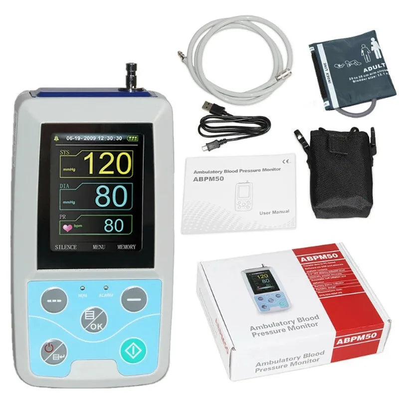 24 Hour BP Monitor with 6 Cuffs and Software