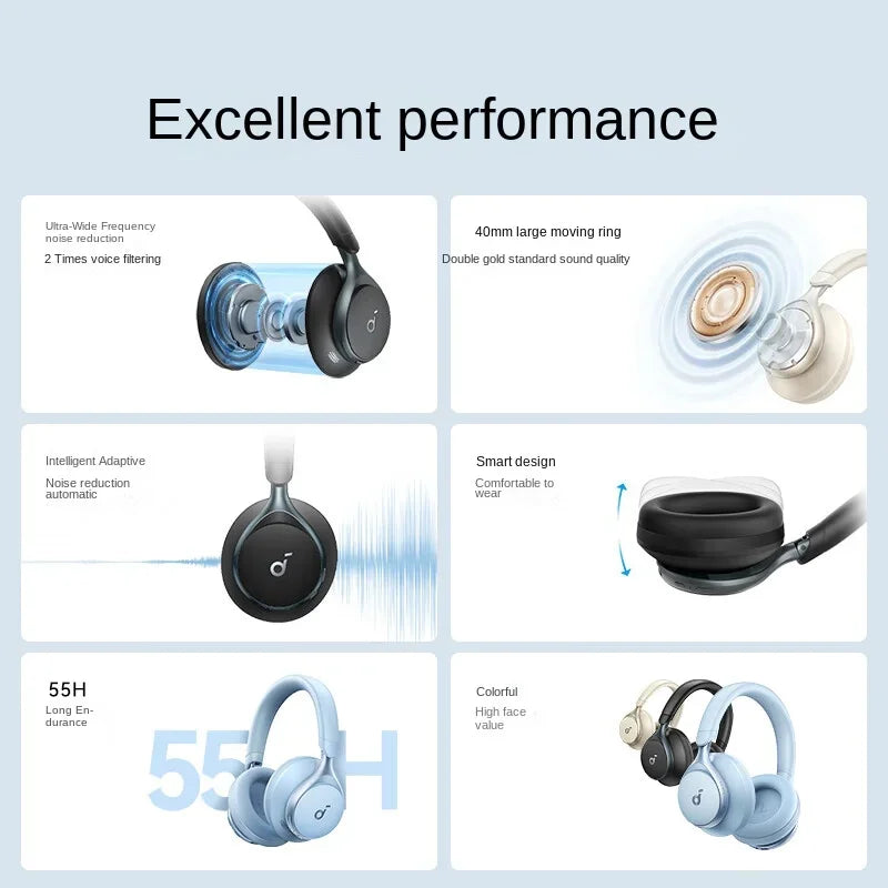 SpaceOne Blue Noise Cancelling Bluetooth Earphones LDAC