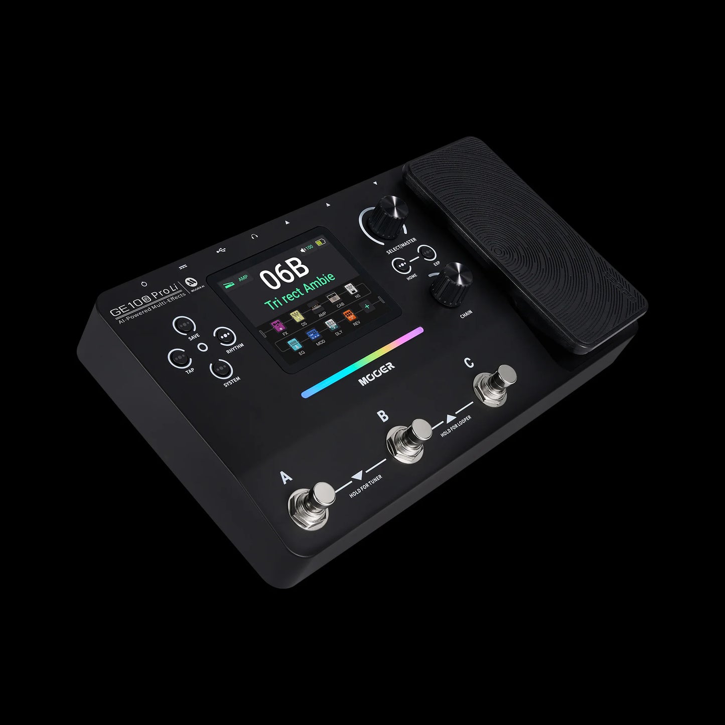 Multi Effects Guitar Pedal 50 Tone Banks 3 Presets
