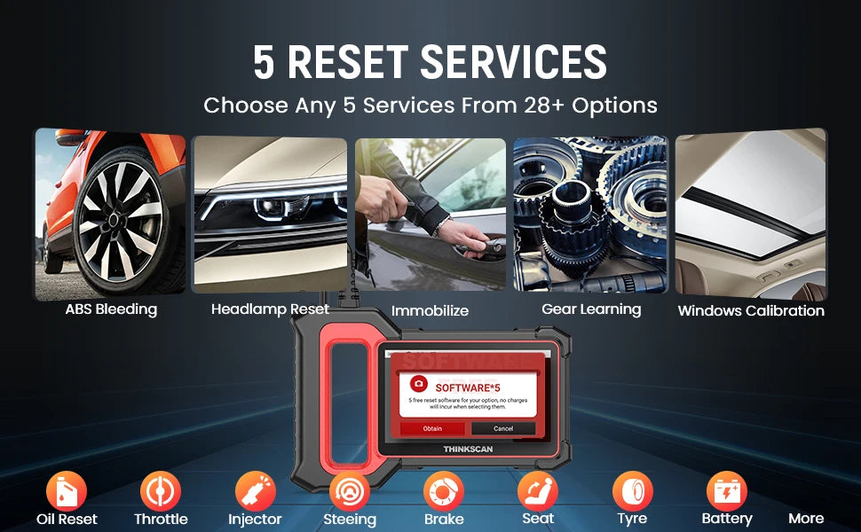 OBD2 Car Diagnostic Scanner with 28 Reset Functions