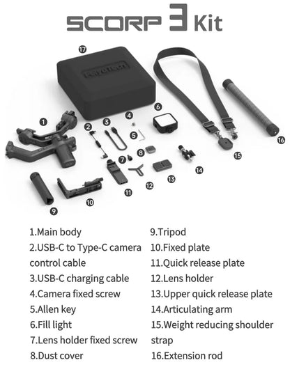 Advanced 3-Axis Camera Gimbal Kit for Creators