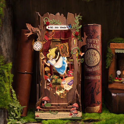 Robotime DIY Miniature Book Nook Kit with LED Lights