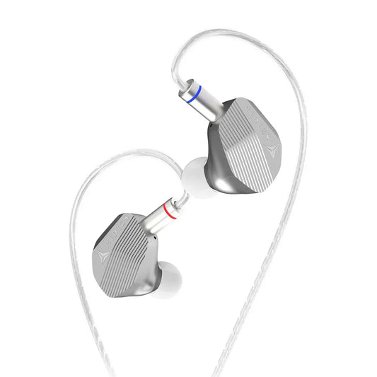 Hi-Res Audio Earphones Silver 3.5mm Wired IEM