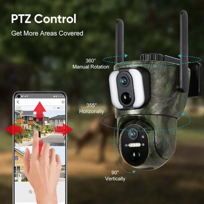 4K Dual Screen Solar Trail Camera with PIR Detection