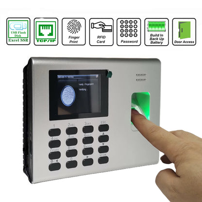 Smart Biometric Time Clock Recorder with RFID Card Access