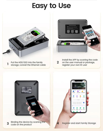Portable NAS Storage Server for 2.5 Inch HDD or SSD