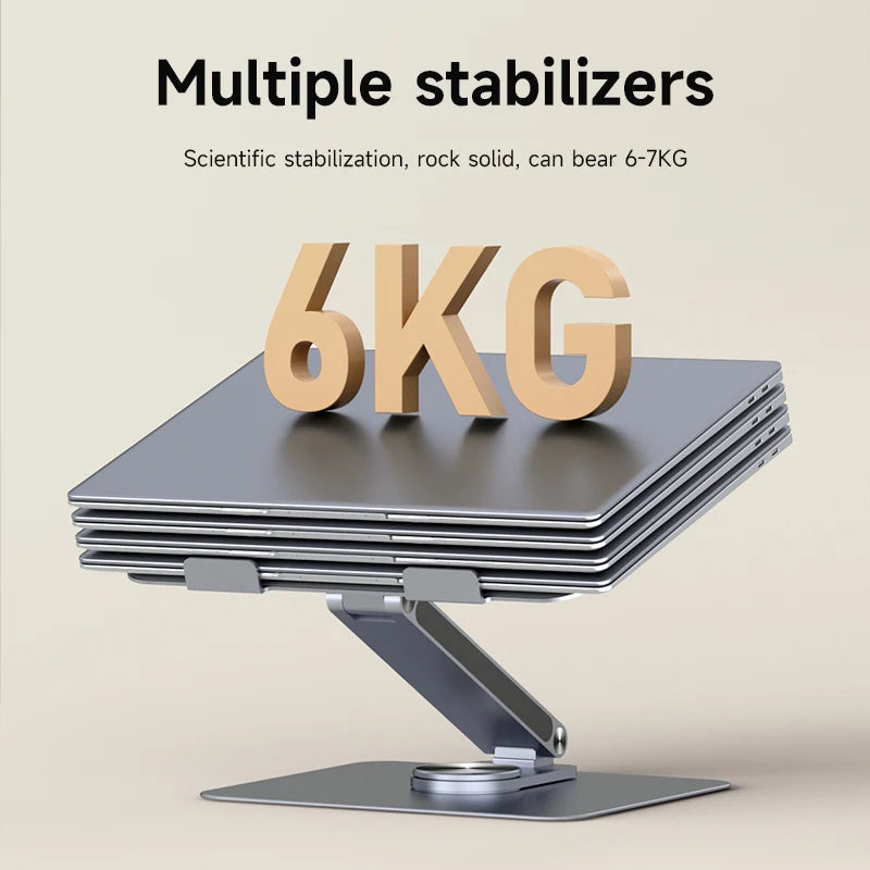 Adjustable Aluminium Laptop Stand with USB C Dock Hub