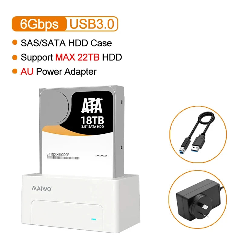 5Gbps HDD Docking Station 2.5/3.5 SATA USB Adapter