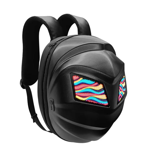 LED Hard Shell Travel Backpack with Helmet Storage