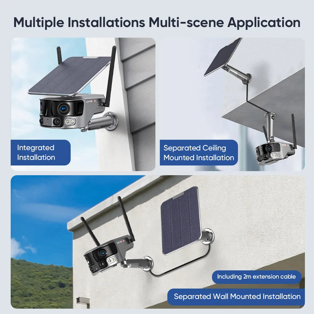 4K Smart WiFi Camera 128GB Outdoor PIR Detection