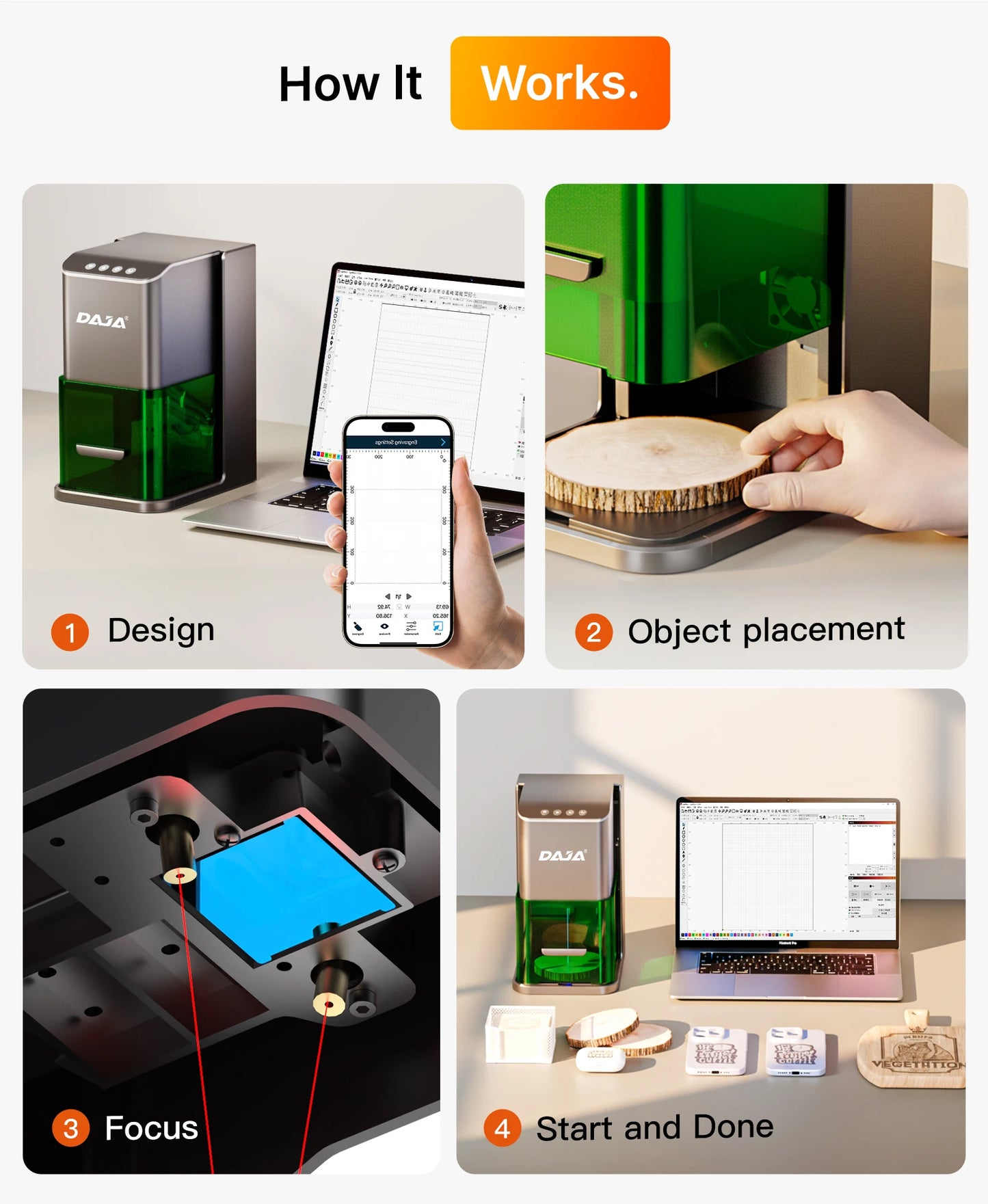 10W Laser Engraver Mini Galvanometer Stainless Steel Wood Glass