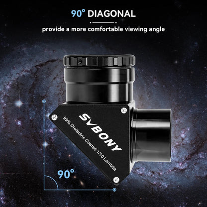 Precision 2" Clicklock Diagonal Mirror for Clear Telescope Viewing