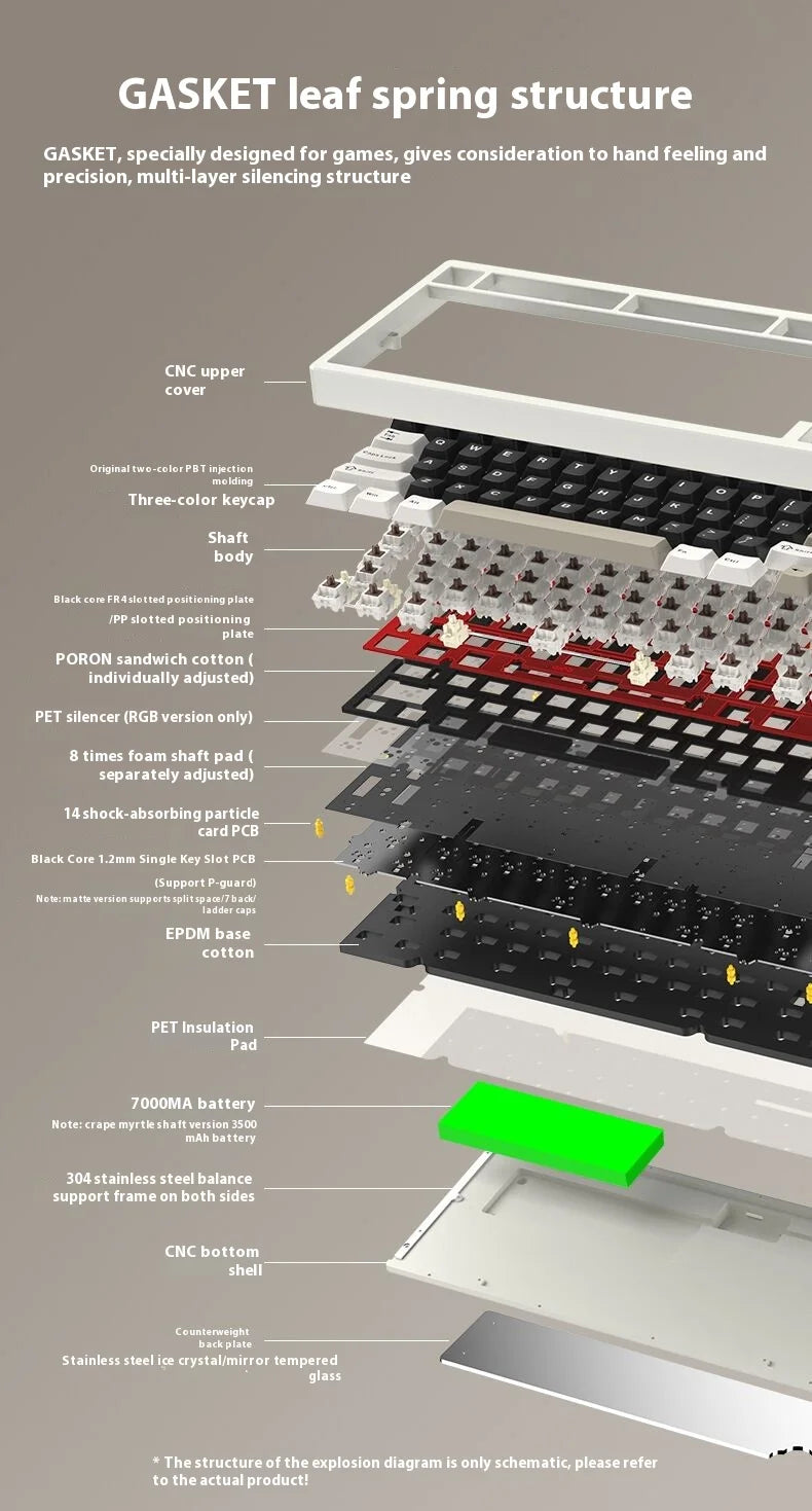 Wireless Mechanical Gaming Keyboard Black-Pro with RGB Backlight