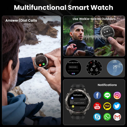 GPS Smart Watch with Heart Rate and Fitness Tracking Silver