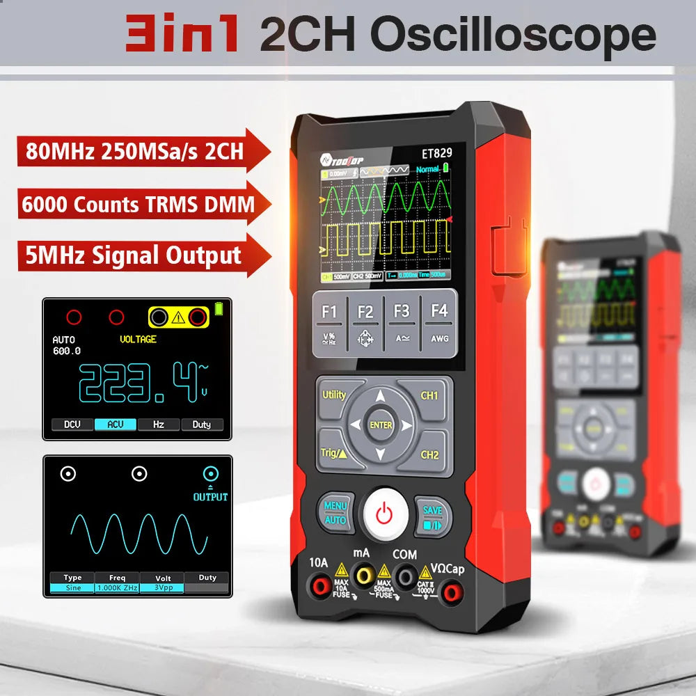 3-in-1 Electronic Tester Oscilloscope for Auto Power Repair
