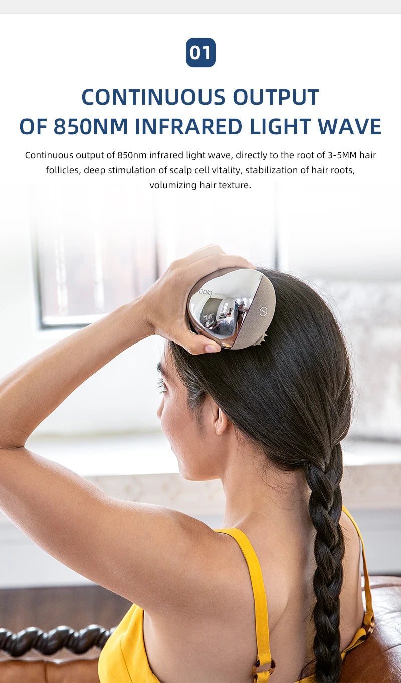 Portable Electric Head Massager for Hair Care and Relaxation